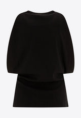 Alexander McQueen Draped Ribbed Tank Top 804191QLADW1000_72505 Black