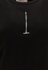 Draped Ribbed Tank Top