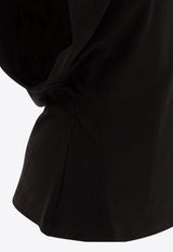 Alexander McQueen Draped Ribbed Tank Top 804191QLADW1000_72505 Black