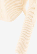 Isabel Marant Etoile Gabyne Ribbed Knit Sweater Cream 24APU0515FAB3L07E23EC_72490