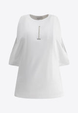 Alexander McQueen Draped Ribbed Tank Top 804191QLADW9000_72655 White