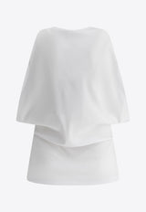 Alexander McQueen Draped Ribbed Tank Top 804191QLADW9000_72655 White
