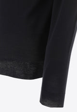 John Smedley Belper Long-Sleeved Polo T-shirt Black BELPERBLACK_73137