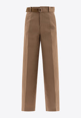 Sacai High-Rise Tailored Belted Pants Beige 24-07612651_73293