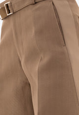 Sacai High-Rise Tailored Belted Pants Beige 24-07612651_73293