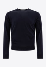 John Smedley Lundy Crewneck Sweater Midnight Blue LUNDYMIDNIGHT_73348
