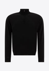 John Smedley Tapton Half-Zip Sweater Black TAPTONBLACK_73403