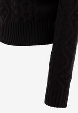 Loulou Studio Eustace Cable Knit Sweater Black EUSTACEBLACK_73633