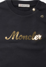 Moncler Kids Baby Girls Logo Print Sweatshirt Blue 8G00003-K-89A23778_73664
