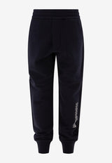 Moncler Kids Boys Logo Print Track Pants Blue 8H00005-899PS778_73585