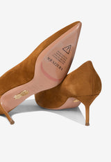 Aquazzura Purist 65 Suede Pumps Brown PURMIDP2SUE884_73736
