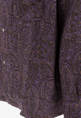 Needles Paisley Wool Shirt Purple PU164A-PURPLE_74099