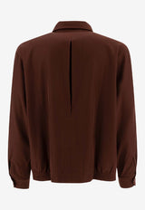 Needles Sport Zipped Overshirt Brown PU212C-BROWN_74225