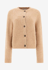 Loulou Studio Arsen Alpaca Blend Cardigan Beige ARSENBEIGE MELANGE_74352