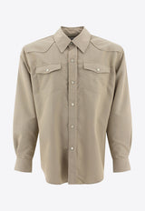 Our Legacy Frontier Buttoned Shirt Green M4242FLLUCID PISTACHIO RURAL WOOL_74418
