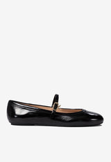 Gianvito Rossi Carla Patent Leather Ballet Flats Black G2222305GOMBLACK_74497