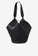 Khaite Small Lotus Leather Tote Bag Black H2043-914200_74619