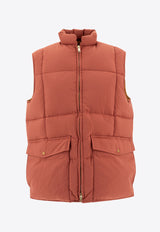 Beams Plus Zip-Up Padded Vest Red 3806011213945_74787