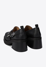 GANNI Feminine Buckle Platform Loafers S2854099_75074 Black