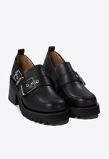 GANNI Feminine Buckle Platform Loafers S2854099_75074 Black