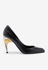 Alexander McQueen Armadillo 95 Leather Pumps Black 780683WIEX21399_64528