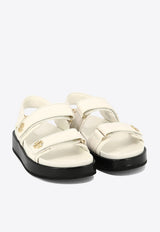 Tory Burch Kira Leather Flatform Sandals Cream 144328104_75203