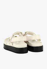 Tory Burch Kira Leather Flatform Sandals Cream 144328104_75203