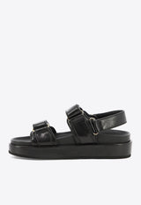 Tory Burch Kira Leather Flatform Sandals Black 144328001_75218