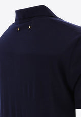 Golden Goose DB Wool Knit Polo T-shirt Blue GMP01412P00104150501_75229