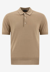 Tom Ford Fine Knit Polo T-shirt Beige KPS004YMC024S25JB281_75444
