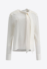 Alexander McQueen Scarf-Neck Silk Blouse 814400QBAAF9016_75575