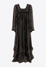 Chloé Patterned Silk Maxi Dress Black 25SRO50414001_75620
