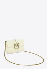 PINKO Pocket Love Soft Leather Shoulder Bag White 100061A0F1Z14Q_75595