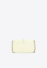 PINKO Pocket Love Soft Leather Shoulder Bag White 100061A0F1Z14Q_75595