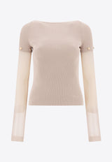 Sportmax Alcide Knit Top 2512361111600ALCIDE003_75778 Beige