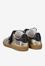 Isabel Marant Kaycee Metallic Leather Sneakers Gold 25PBK0055FAC1E07SLGBK_76310