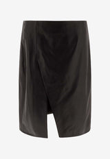 Loulou Studio Leather Mini Skirt Black EKAREBLACK_76371