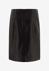 Loulou Studio Leather Mini Skirt Black EKAREBLACK_76371