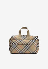 Burberry Kids Babies All-Over Check Changing Bag Beige 8100214_76443