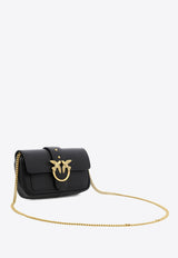 PINKO Pocket Love Leather Chain Crossbody Bags Black 100061A0F1Z99Q_75569