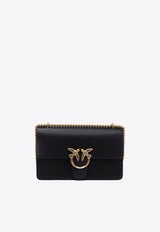 PINKO Classic Love Leather Crossbody Bag Black 100941A0F1Z99Q_76450