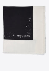 Alexander McQueen Skull-Print Silk Scarf 8147693643Q9260_76530
