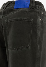Burberry Logo Patch Straight Jeans Black 8101264_76567