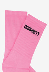 Carhartt Wip Logo Intarsia Socks Pink I0343712PH.XX_76480
