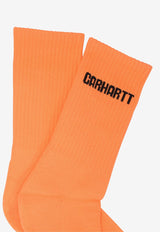 Carhartt Wip Logo Intarsia Socks Orange I0343712N8.XX_76490