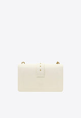 PINKO Classic Love Leather Crossbody Bag Ivory 100053A0F1Z14Q_76675