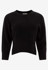 Loulou Studio Cashmere Cropped Sweater Black MORABLACK_76665