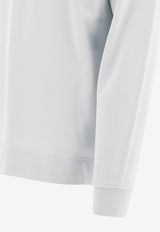 Stone Island Logo Embroidered Sweatshirt Sky Blue 6100667S0124V0041_76699