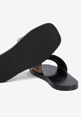 Valentino Viva Superstar Nappa Leather Flat Sandals Black 6Y2S0J72THGRB8_76932