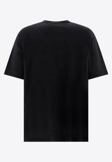 Alexander McQueen Short-Sleeved Solid T-shirt 815068QTAC60548_77031 Black